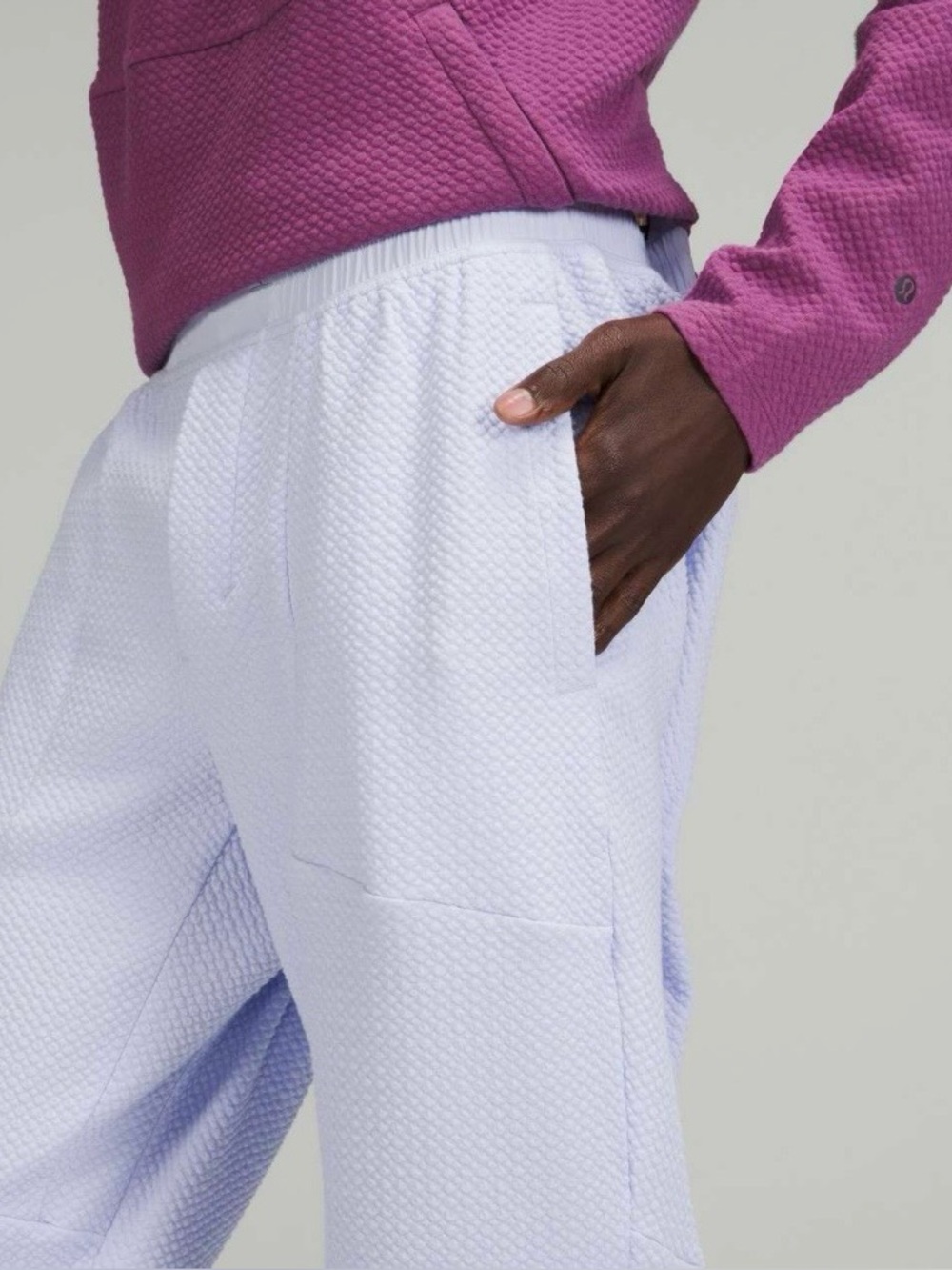 Lululemon At Ease Jogger Pants Size M Pastel Blue Soft Cotton $128